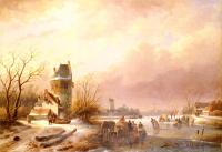 Schelfhout, Andreas - Skaters On A Frozen River